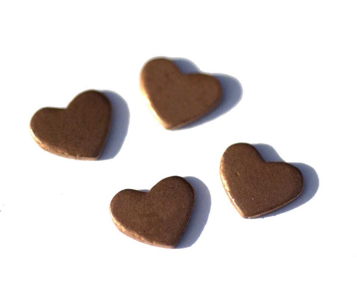 Copper Classic Heart II 9mm x 7mm 20g Cutout for Enameling Stamping Texturing