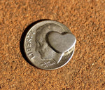 Nickel Silver Chubby Heart Metal Blanks Shape Charms Cutout for Metalworking Soldering Stamping Blank