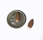 Copper Shape Teardrop Tiny Blank 9mm x 4.5mm For Enameling - 10 pieces