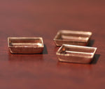 100% Copper Bezel Cups 24g 17mm Square Blanks Cutout for Enameling