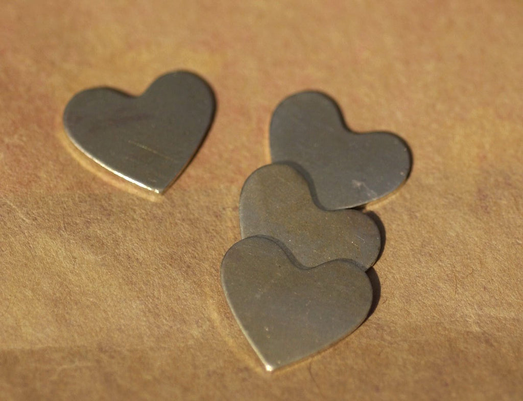 Nickel Silver Classic Heart 15mm x 13mm Metal Blanks Shape Form for Metalworking Soldering Stamping Blank
