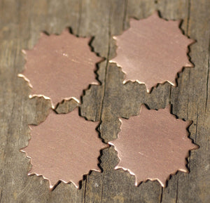 Copper Sun 22mm Shape Cutout Blank for Enameling Stamping Texturing