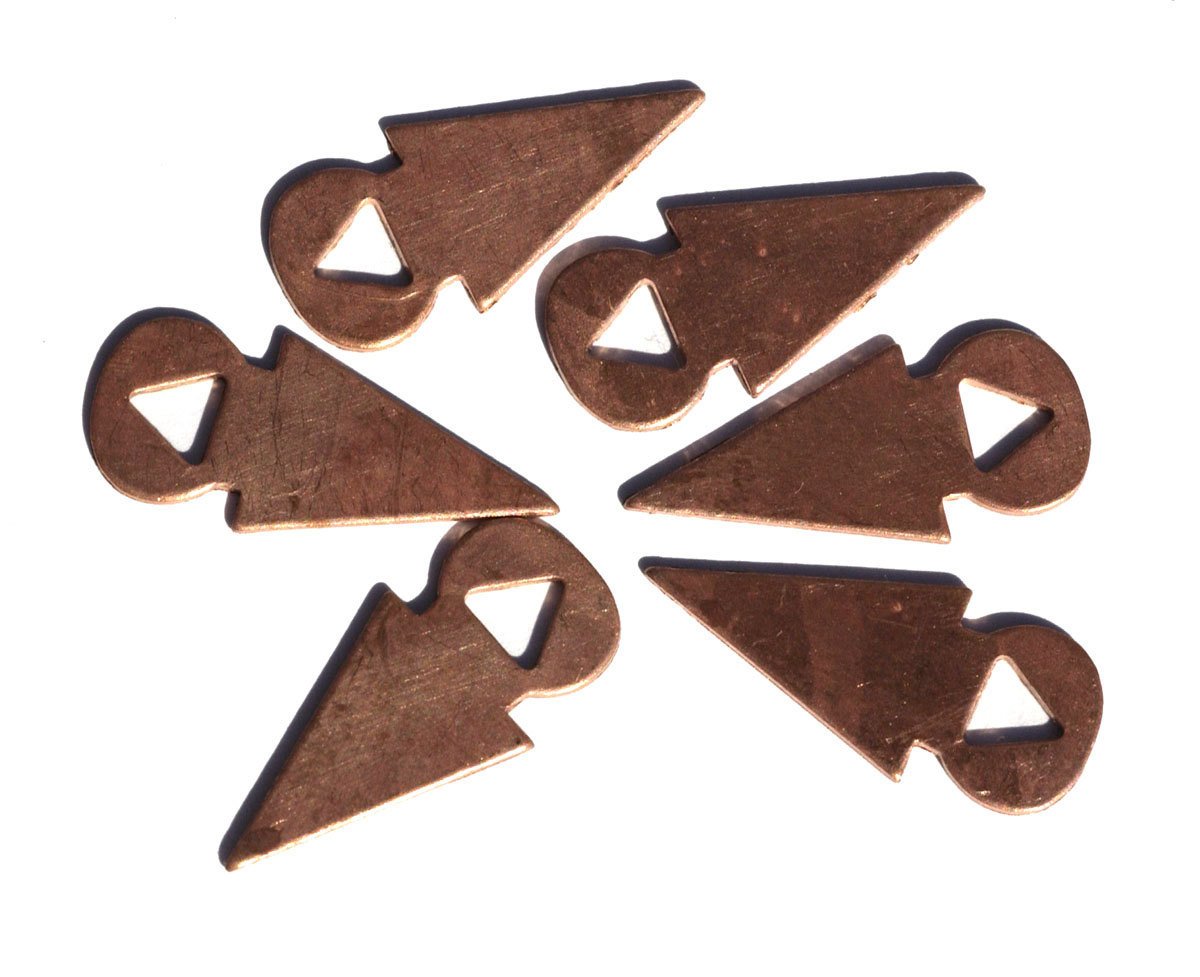 Copper or Brass or Bronze or Nickel Silver 20g Tanfolk Figure for Enameling Stamping Texturing