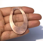 Copper Teardrop Hoops 24g Shape Cutout Blank for Stamping, Enameling, Metalworking, Patinas Blanks - 4 pieces