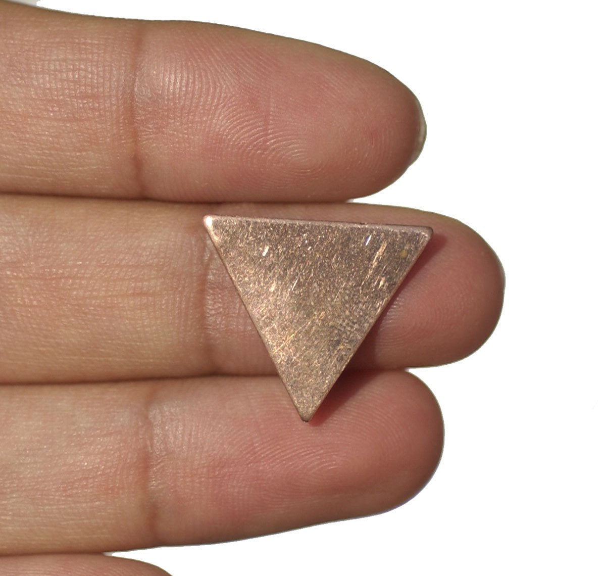 Blank Triangle in Lotus Flowers 20mm for Enameling Stamping Texturing Soldering Blanks Variety of Metals - 5 pieces