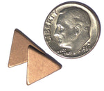 Triangle 12mm  for Enameling Stamping Texturing Soldering Blanks - Variety of Metals  10 pieces