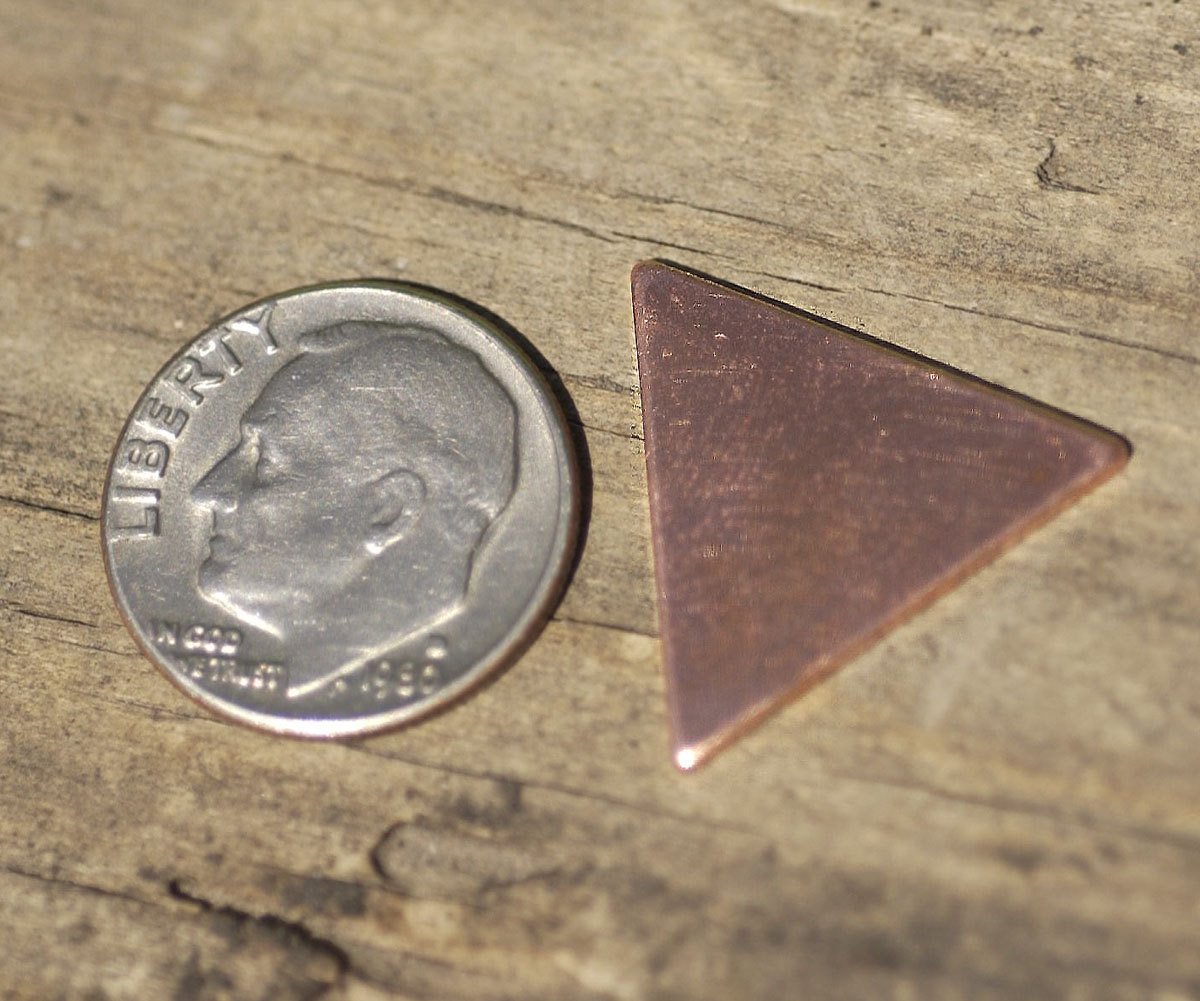 Blank Triangle 20mm for Enameling Stamping Texturing Soldering Blanks - Variety of Metals, Jewelry Supplies