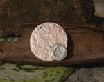 Blank 40mm Hammered Pattern 20G Metal Disc with Hole, Enameling Soldering Stamping Blanks, Jewelry Supplies - 3 Pieces