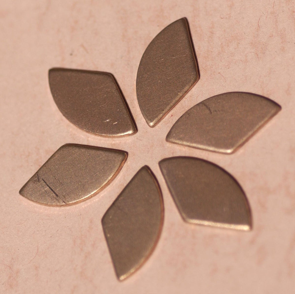 Copper Rounded Triangles Blank 18.9mm x 9.3mm for Enameling Stamping Texturing Soldering Blanks