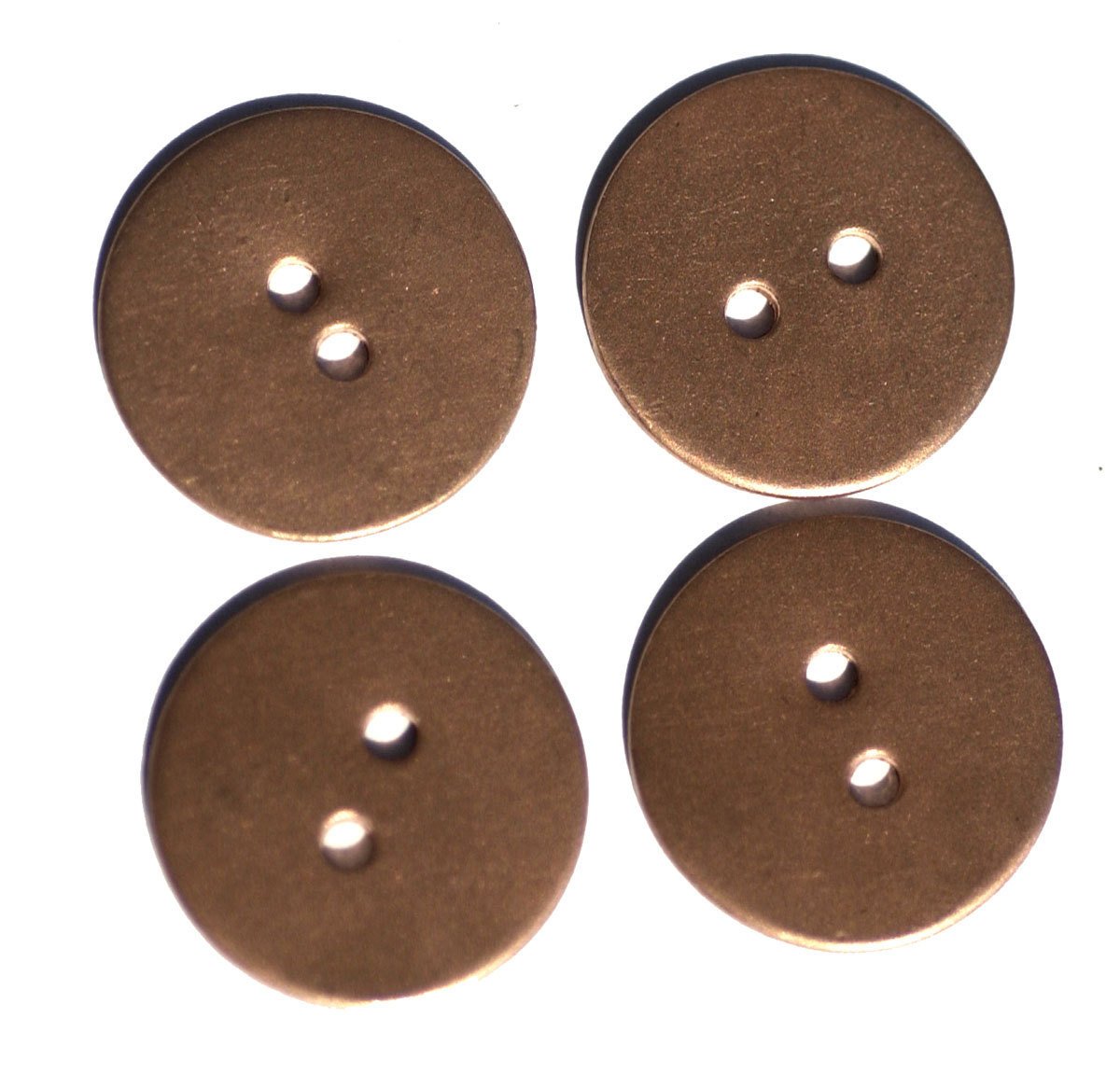 Buttons Copper with two Holes 20mm 20g Blanks Cutout for Enameling Stamping Texturing Blanks Variety Metals
