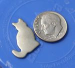 Nickel Silver Cats Blanks for Metalworking Soldering Stamping Texturing Blank - 5 pieces