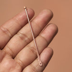Handmade Copper Paddle Headpins with Hole and Round Head 18 gauge - 2 1/2 inch long - 65mm - 8 pieces