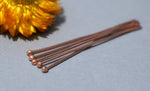 Handmade Copper Paddle Headpins with Hole and Round Head 18 gauge - 2 1/2 inch long - 65mm - 8 pieces