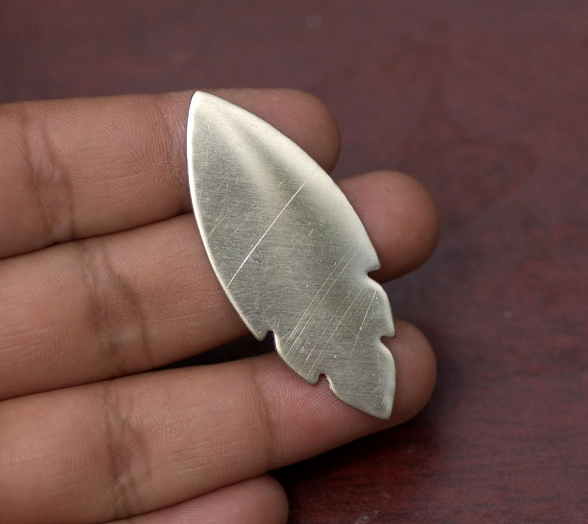 Nickel Silver Blank Leaf - Leaves - Fall Greenery 47mm x 19mm 22g Blanks Cutout Shape - 4 pieces