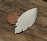 Nickel Silver Blank Leaf - Leaves - Fall Greenery 47mm x 19mm 22g Blanks Cutout Shape - 4 pieces