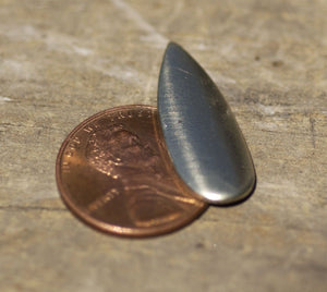 Nickel Silver Teardrop Curved Leaf  20g 24 x 10mm Blank Cutout for Metalworking Soldering Stamping Texturing Blanks
