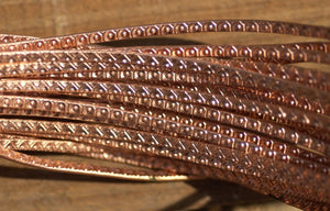 Copper Ring Stock Shank 3mm Honeycomb Textured Metal Cane Wire - Rings Bracelets Pendants Metalwork