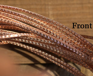 Copper Ring Bezel Wire 3.5mm Honeycomb Pattern Shank