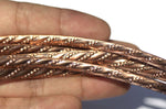 Copper Shank 5.5mm Heavy Rope Textured Metal Strip - DIY Ring Making