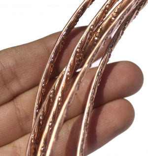 Copper Shank 5.5mm Heavy Rope Textured Metal Strip - DIY Ring Making