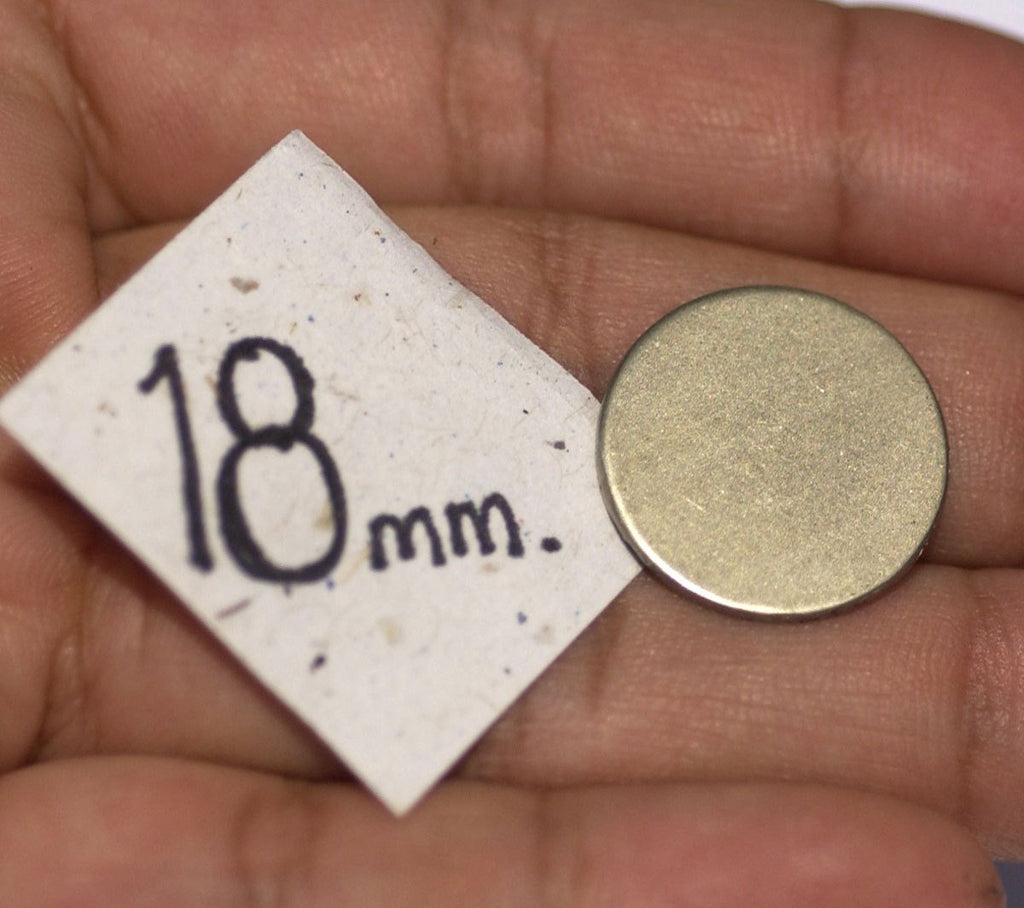 Nickel Silver 18mm Disc Round Metal Blanks, Metalworking Supplies - 4 Pieces