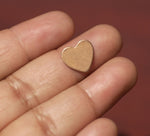 Copper Heart Blank Tiny Classic 13mm x 12mm 24G Cutout for Enameling Stamping Texturing - Jewelry Supplies - 8 pieces