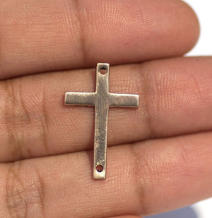 Copper or Nickel Silver 21mm x 14mm 20g Blank Classic Religous Cross with hole Blanks Cutout for Enameling Stamping Texturing