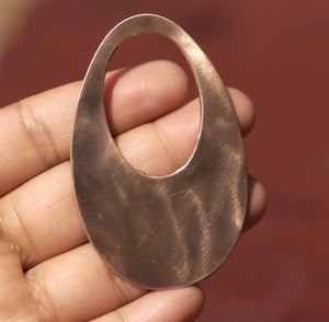 Copper Teardrop Shape Cutout Blank for Stamping, Enameling, Metalworking, Patinas