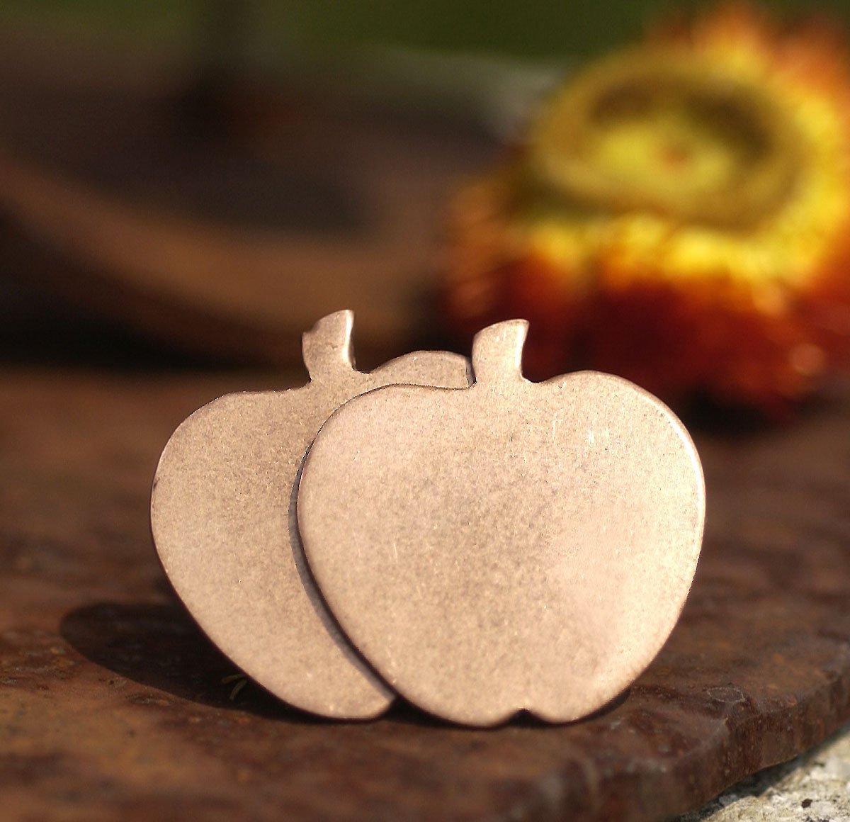 Large Apples with Stem 28mm x 30mm Shape Blank for Enameling Stamping Texturing Jewelry Making Blanks Variety of Metals