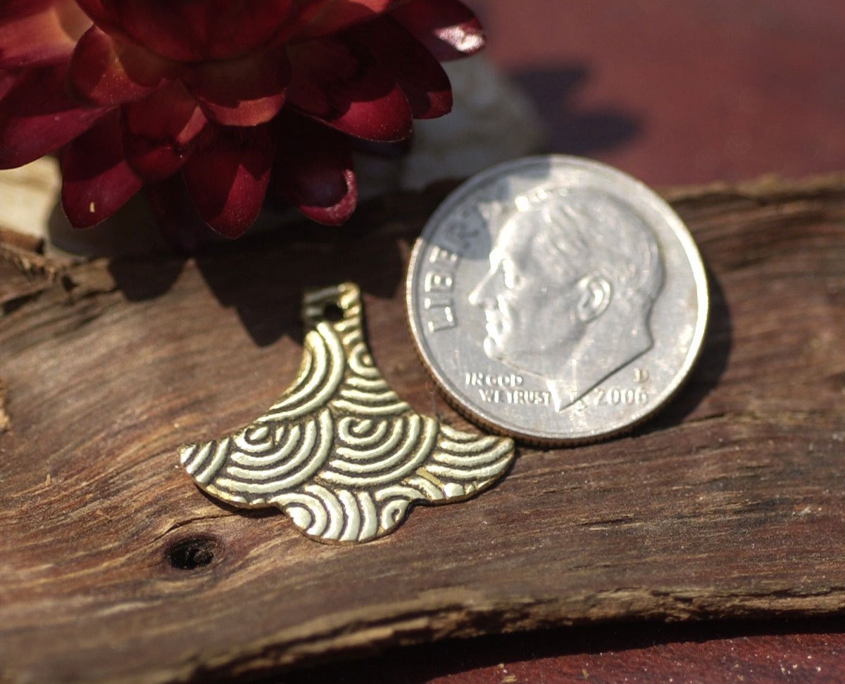 Spiral Brass Arabic Spread Fan Shape with Hole Cutout Blank for Metalworking