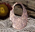 Hammered Mini Copper Teardrop Shape with Hole Cutout Blank for Stamping, Enameling, Metalworking, Patinas