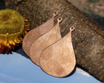 Copper Blanks Arabic teardrop Earring Shape Blanks for Enameling or hand stamping Enamel Supplies by SupplyDiva