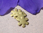 Brass Flower Deep Petals Blank Metalworking Cutout Figure for Blanks Soldering Stamping Texturing - 6 pieces