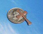 Copper Fleur de Lis III Religous Cross Blank 21mm x 12mm Cutout for Enameling Stamping Texturing Blanks