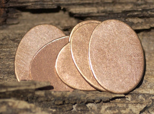 Copper Blank 21mm x 16mm 24g Oval Shape for Blanks Enameling Stamping Texturing