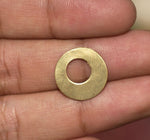 Bronze 15mm Hoops Blank for Earrings or Pendant Offset Circle for Metalworking Stamping Texturing Blanks - Jewelry Supplies