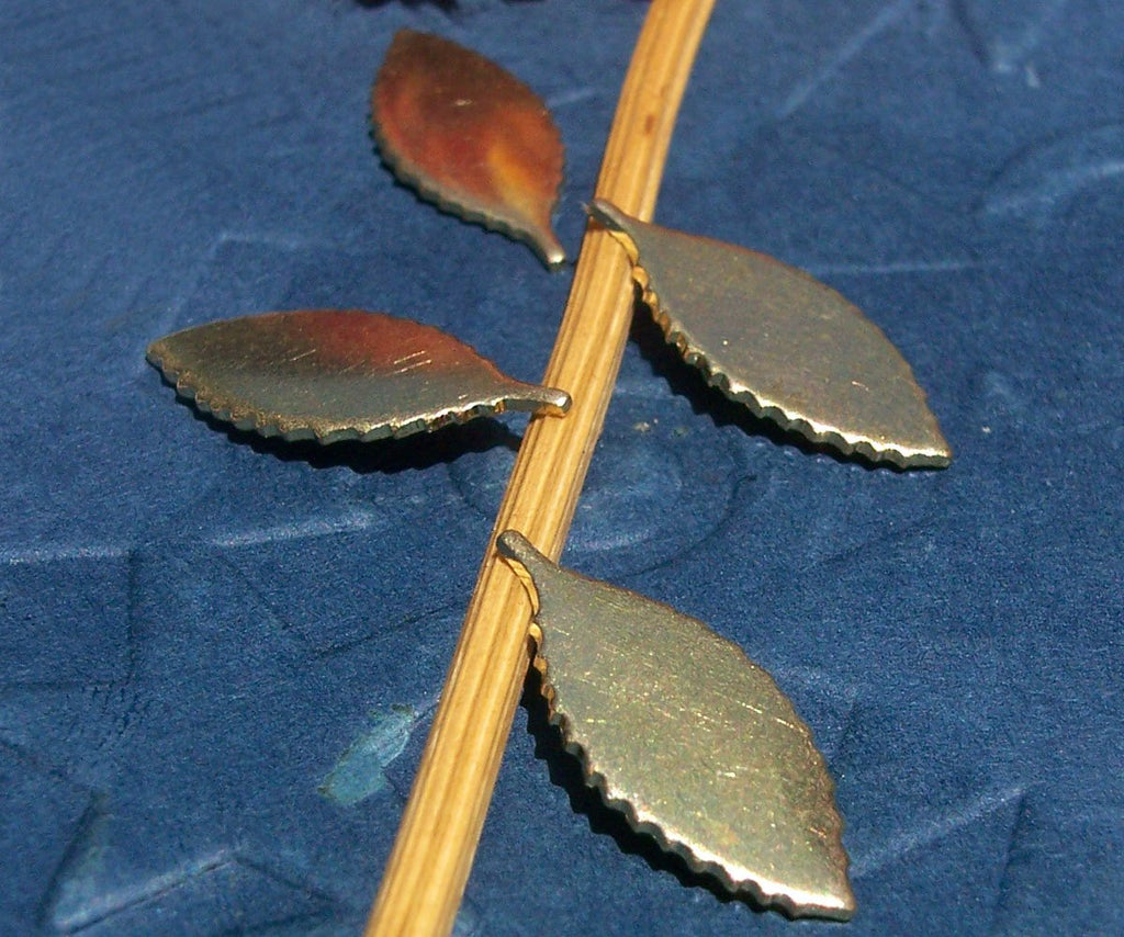 Brass Leaf - Leaves Blank Shape for Texturing Soldering Metalworking Blanks 6 pieces