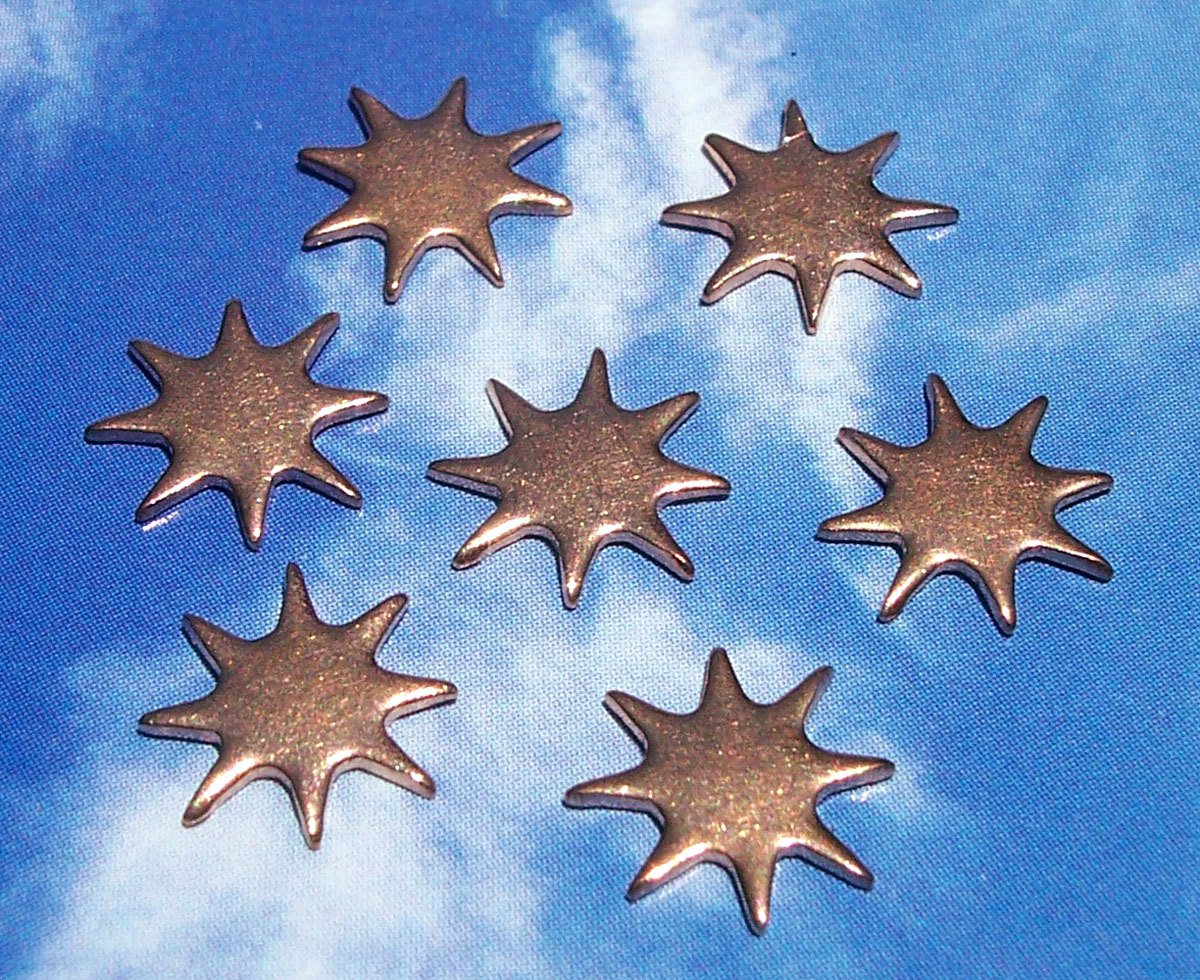 Copper Fireworks Stars for Soldering Stamping Texturing Soldering Blanks