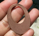 Copper Oval  38mm x 27mm Shape Cutout Blank for Stamping, Enameling, Metalworking, Patinas