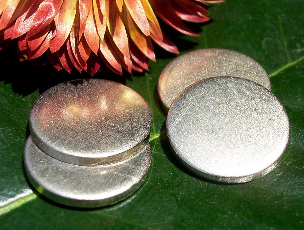 Nickel Silver Blank 16mm 16G Disc Round Enameling Soldering Stamping Texturing Metalworking Blanks - 4 pieces