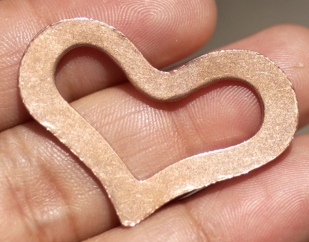 Heart Medium Squatty Shape Blank Cutout for Enameling Stamping Texturing  Blanks Variety of Metal