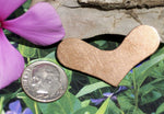 Copper Squatty Heart Large 38mm wide x 21mm Shape Cutout for Blanks Enameling Stamping Texturing - 4 pieces