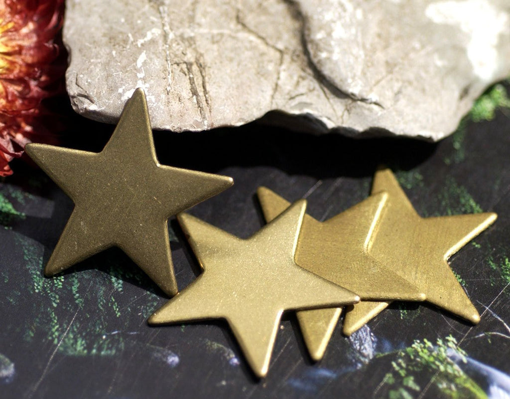 Brass Star 22g 28mm Cutout Blank for Metalworking Soldering Stamping Texturing Blanks