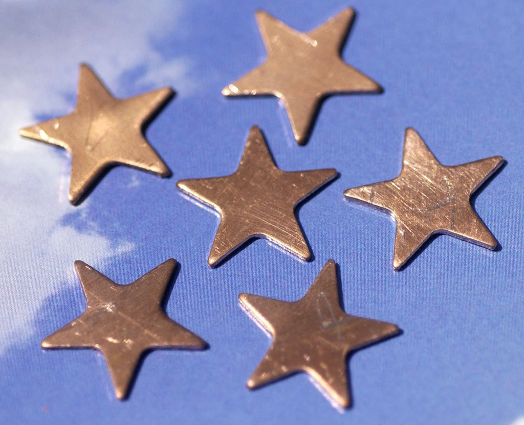 Copper Stars 17mm for Enameling Stamping Texturing Soldering Blanks