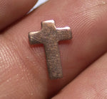 Copper Classic Tiny Religous  Blank Cross Cutout for Enameling Stamping Texturing Soldering Shape Charms Jewelry Making Blanks  6 pieces
