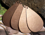Large Pointed Teardrop with Hole Blanks Shape for Enameling Stamping Texturing Soldering Variety of Metals