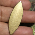 Brass Eye Bank Pointed Oval 38mm x 13mm 20g Shape Cutout for Stamping Texturing Blanks