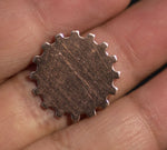 Copper 19mm Gear Cog Blank Cutout for Blanks Enameling Stamping Texturing Blanks