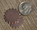 Copper 19mm Gear Cog Blank Cutout for Blanks Enameling Stamping Texturing Blanks