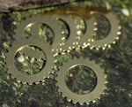 Brass 25mm Gear Cog Blank with 15mm Cutout Shape Charms for Stamping Texturing Soldering Blanks